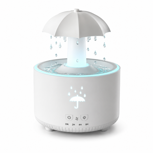 Diffuseur d'arômes Nuage de Pluie rotatif avec LED
