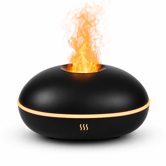 Diffuseur d'arômes Flamme Noir avec LED