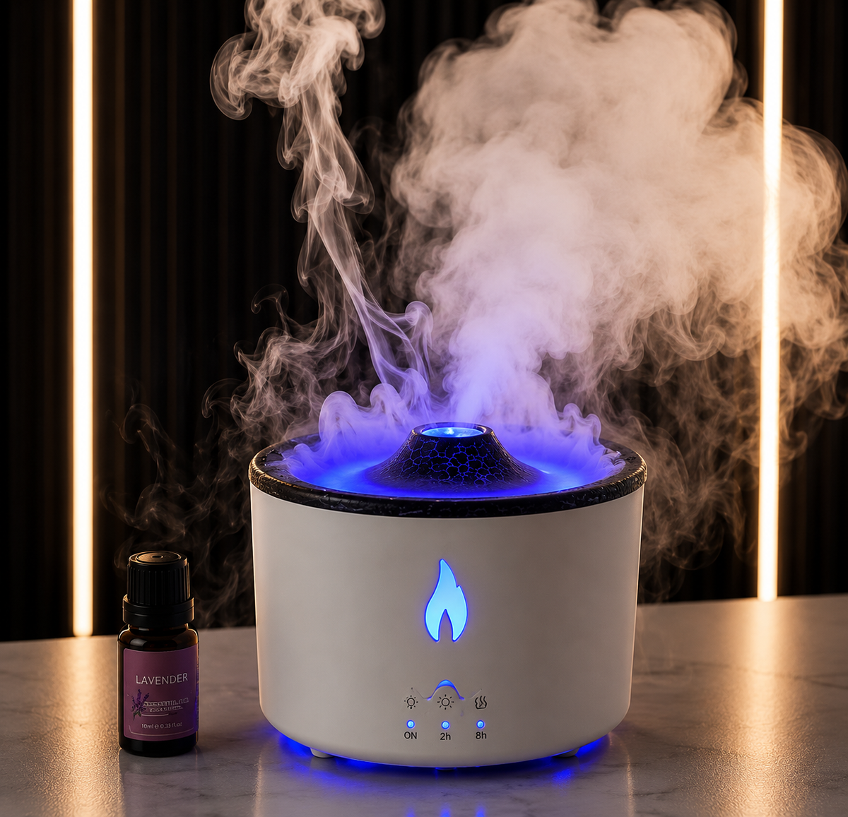 Diffuseur d'arômes Volcan 360 ml avec anneau de fumée