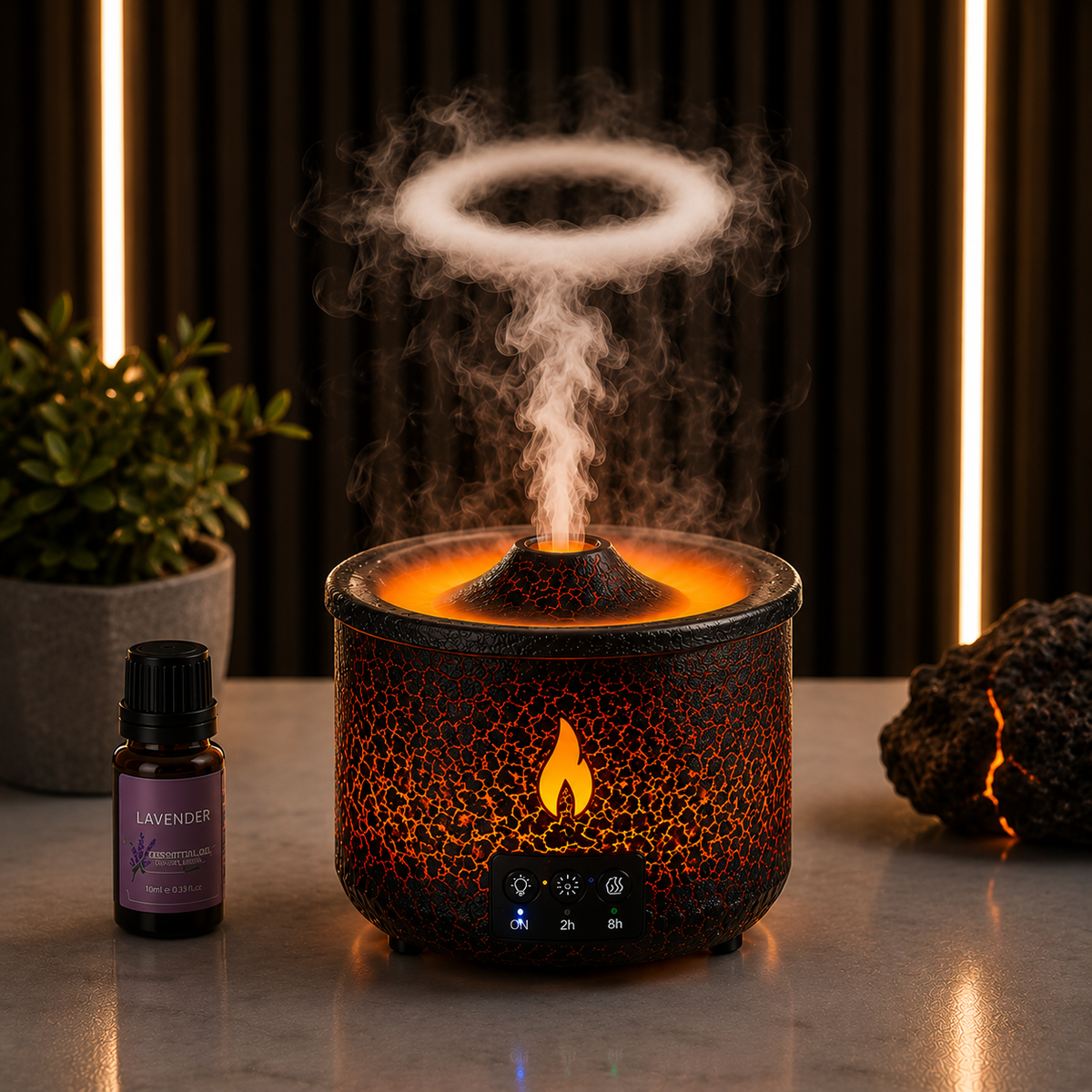 Diffuseur d'arômes Volcan 360 ml avec anneau de fumée