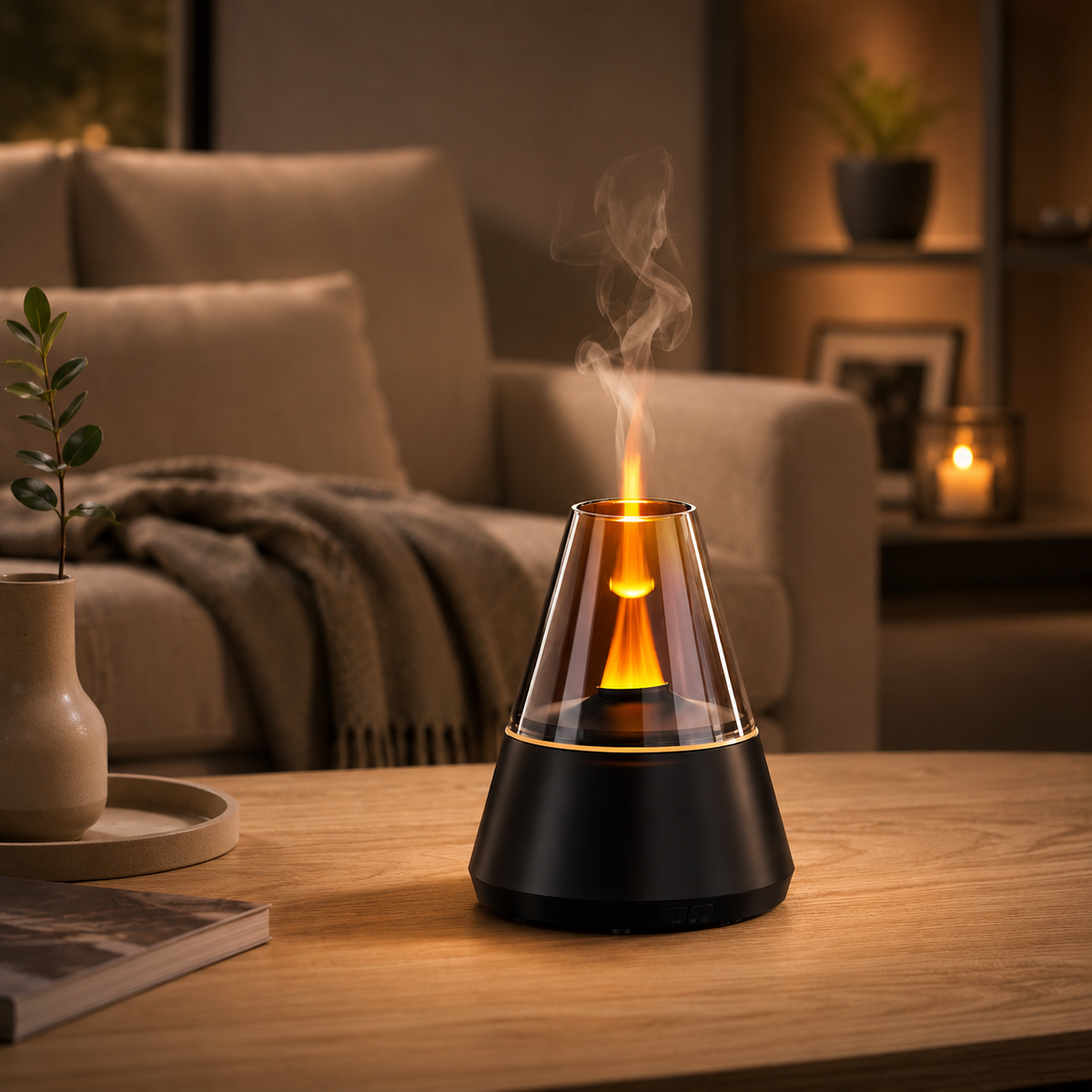 Mini diffuseur d'arômes USB portable avec veilleuse multicolore