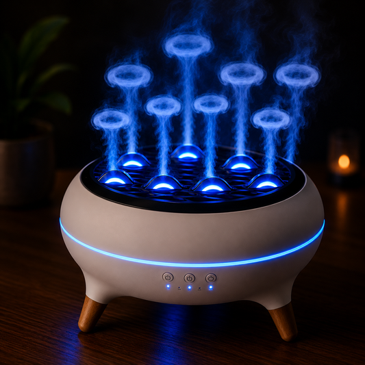 Diffuseur d'arômes Flamme 350 ml avec télécommande et LED 7 couleurs