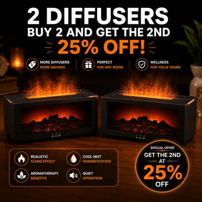Diffuseur d'arômes Fantôme USB avec effet flamme LED et télécommande